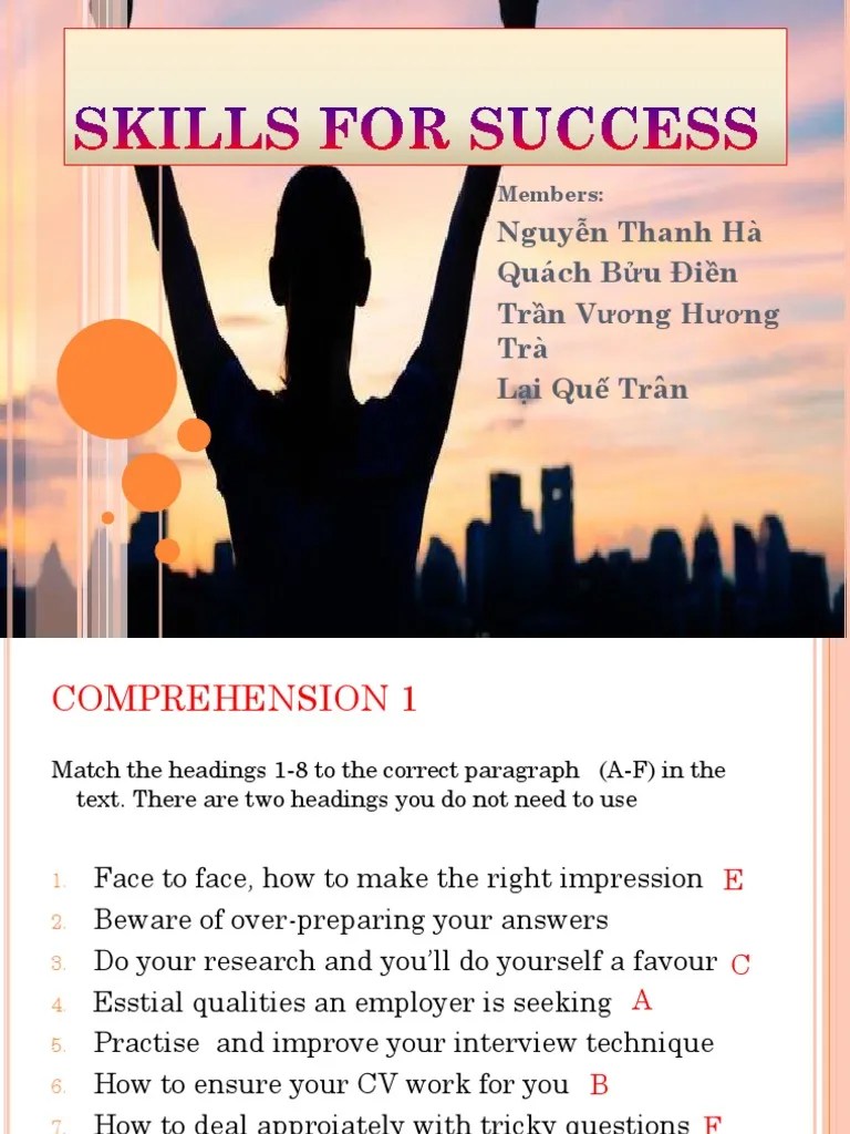 Skills For Success | PDF