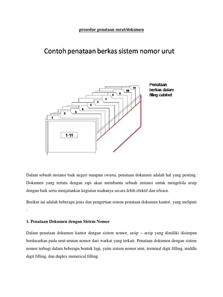 Prosedur Penataan Surat | PDF