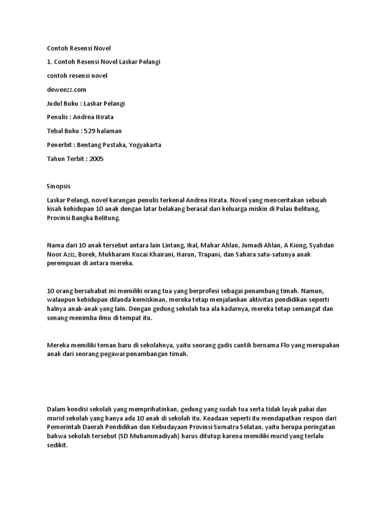 Contoh Hasil Resensi Buku Pelajaran