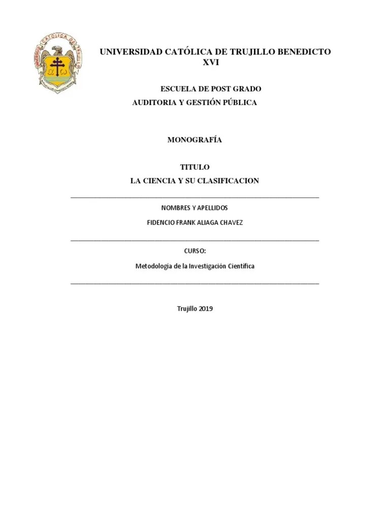 Clasificacion De La Ciencia | PDF | Método Científico | Science