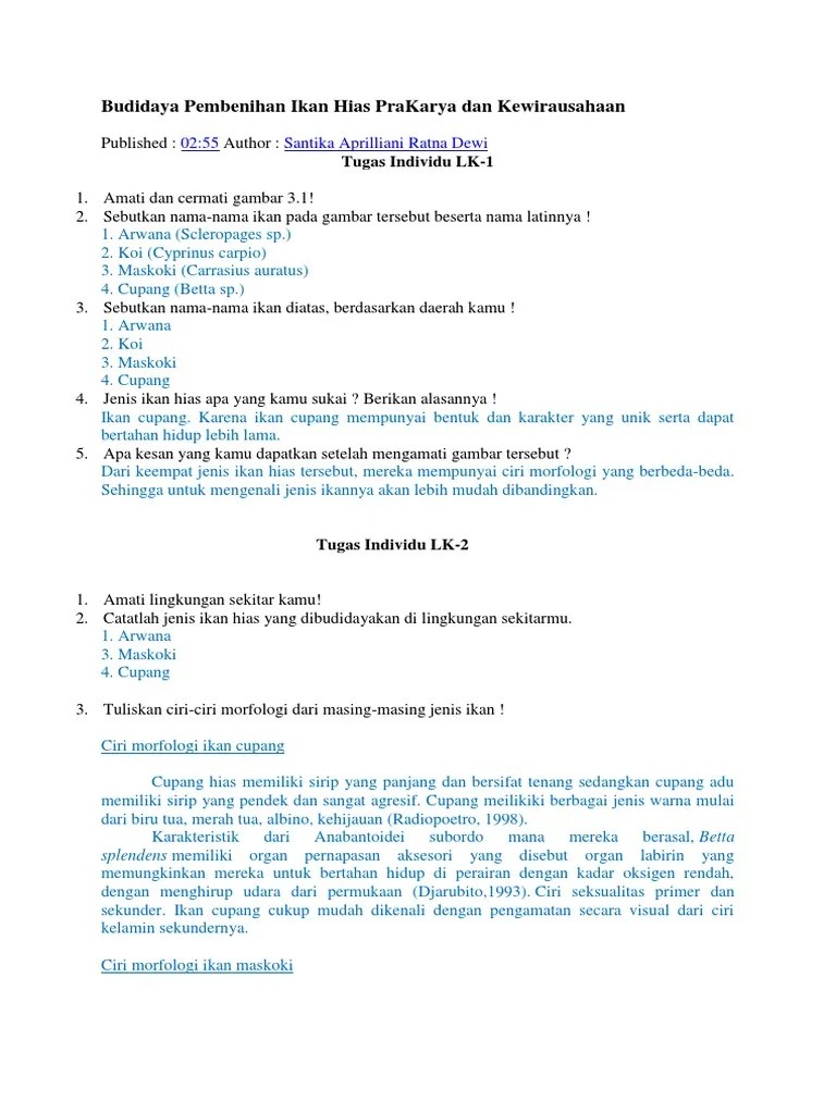 Contoh Rencana Bisnis Budidaya Pembenihan Ikan