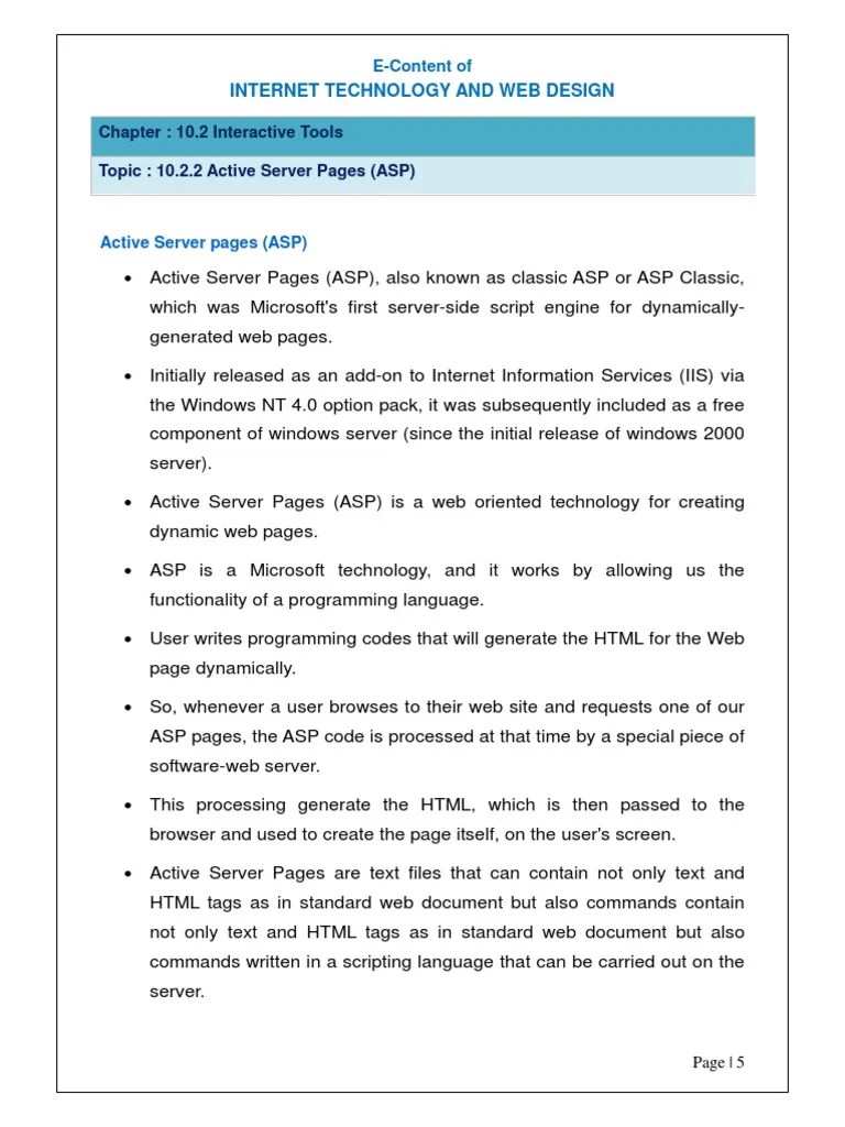 Internet Technology And Web Design: Chapter: 10.2 Interactive Tools ...