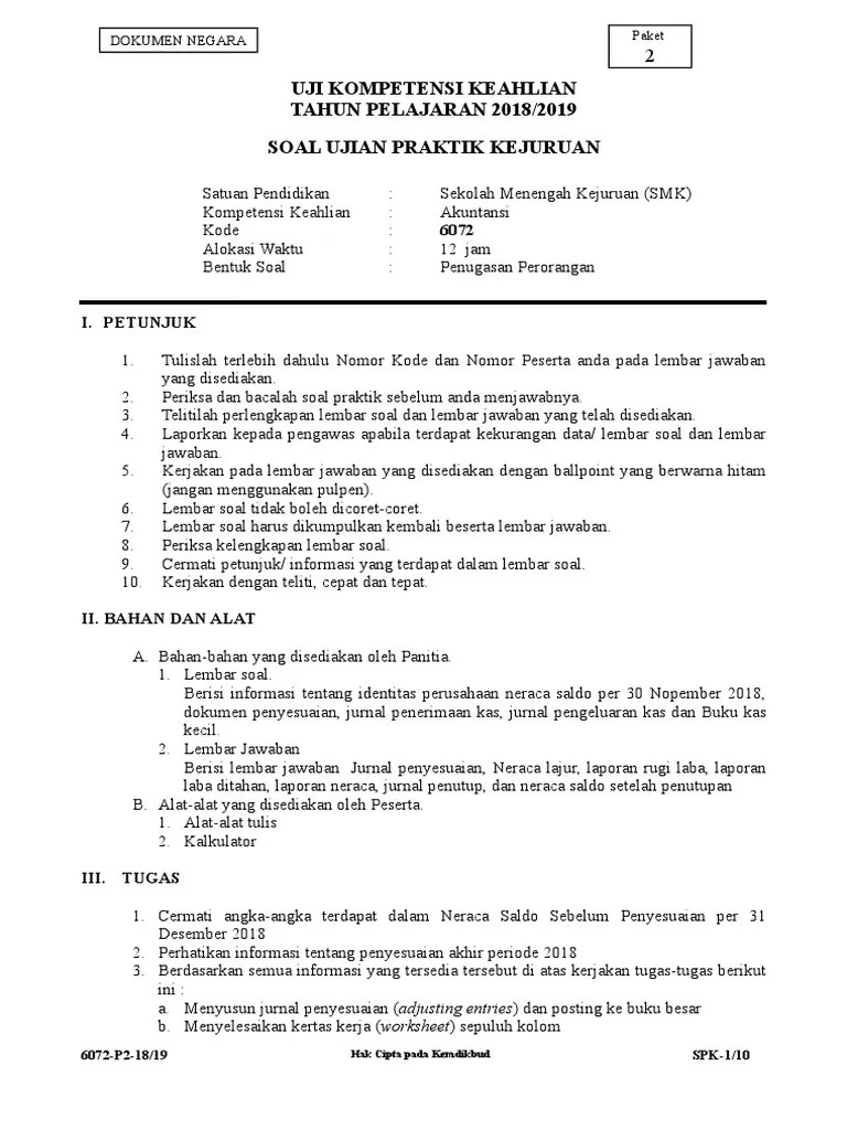Dari standar akuntansi keuangan (sak) efektif tahun 2018, 2019, . 6072 P2 Spk Menyelesaikan Siklus Akuntansi Perusahaan Dagang K13 Pdf