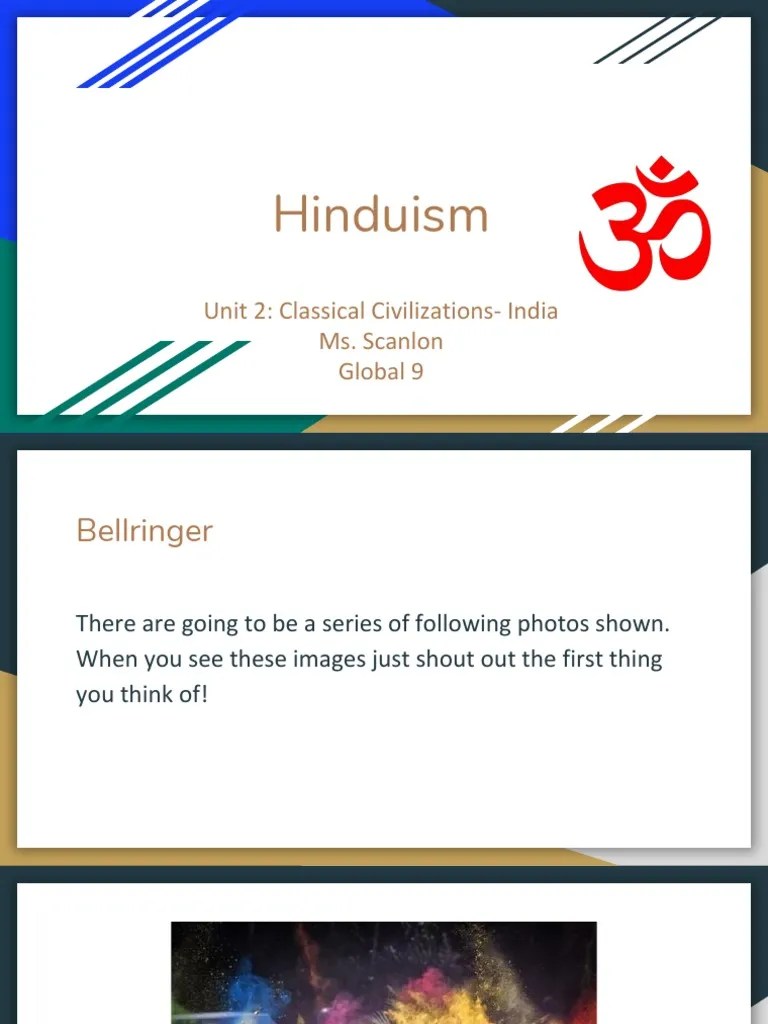 Hinduism: Unit 2: Classical Civilizations-India Ms. Scanlon Global 9 | Download Free PDF | Hindu ...