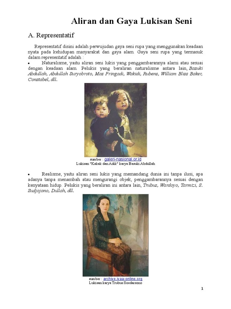 Aliran Dan Gaya Lukisan Seni | PDF