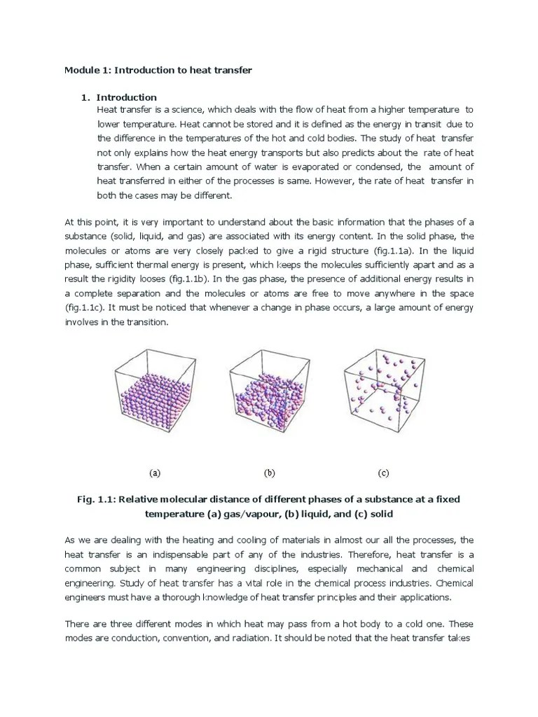 Module 1: Introduction To Heat Transfer | PDF | Heat Transfer | Thermal ...