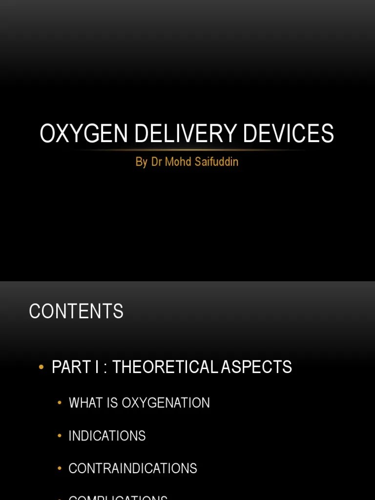 Oxygen Delivery Devices | PDF | Health Sciences | Medicine