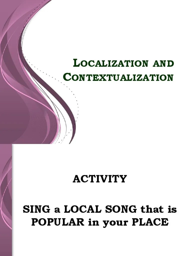 Localization And Contextualization | PDF | Curriculum | Learning