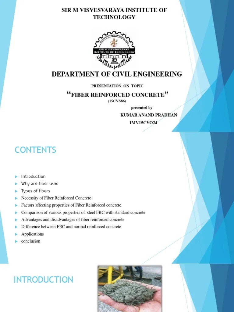 An In-Depth Analysis Of The Properties, Applications And Advantages Of Fiber Reinforced Concrete ...