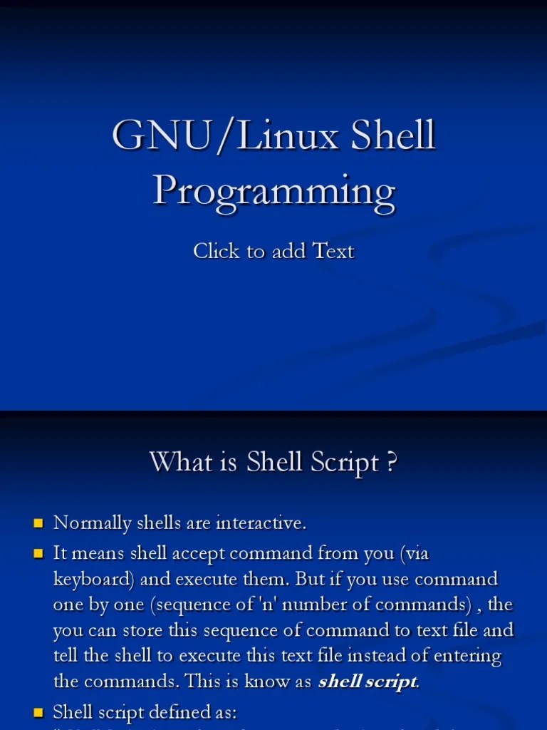 Linux Shell PG MG | PDF | Shell (Computing) | Software Development