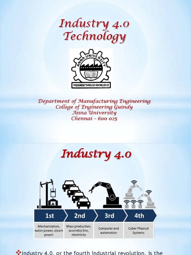 Industry 4.0 Technology (Updated) - CPD 21.12.2016 | PDF | Numerical Control | Machines