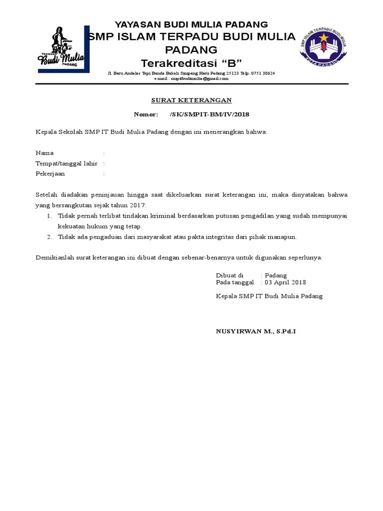 Jadi, isilah kop surat dengan benar dan lengkap . Kop Surat Pdf