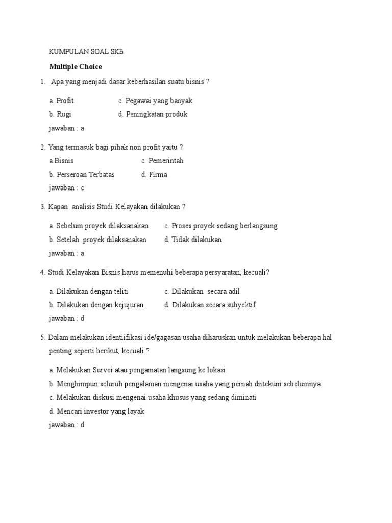 Kumpulan Soal SKB | PDF