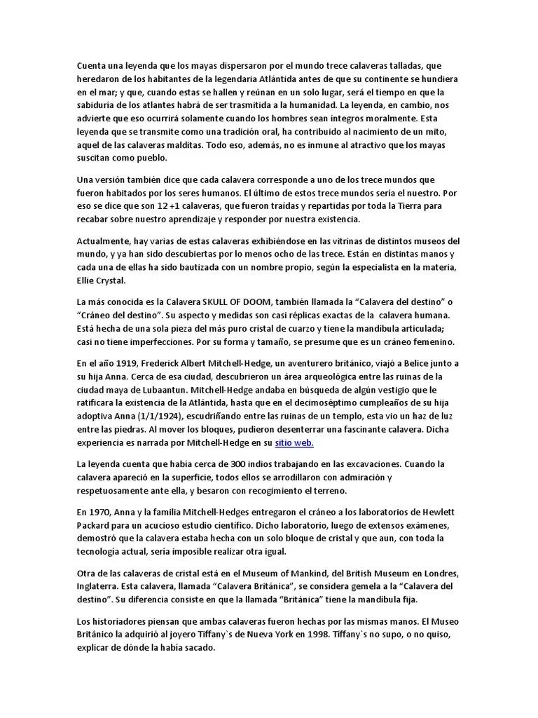 La Leyenda De Las Trece Calaveras De Cristal: Origen, Descubrimientos Y Misterios Sin Resolver ...