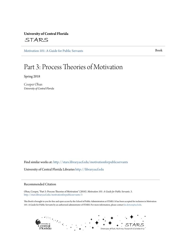 Part 3 - Process Theories Of Motivation | PDF | Goal Setting | Motivation