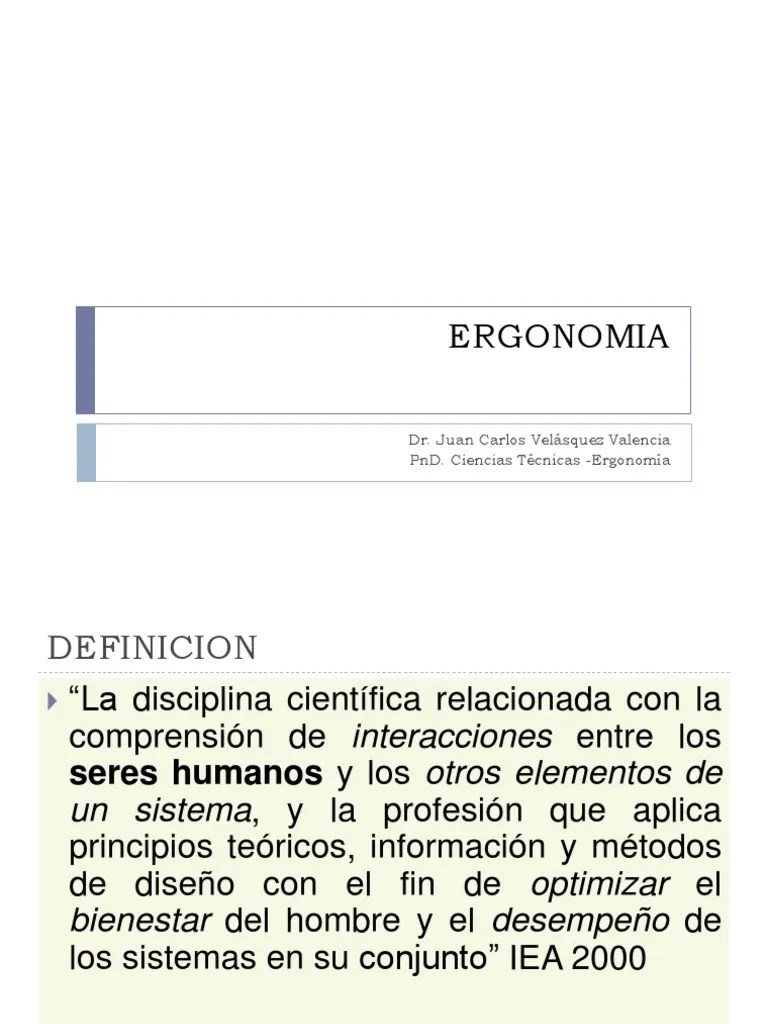 Ergonomia PDF | PDF | Factores Humanos Y Ergonomía | Ciencia Cognitiva