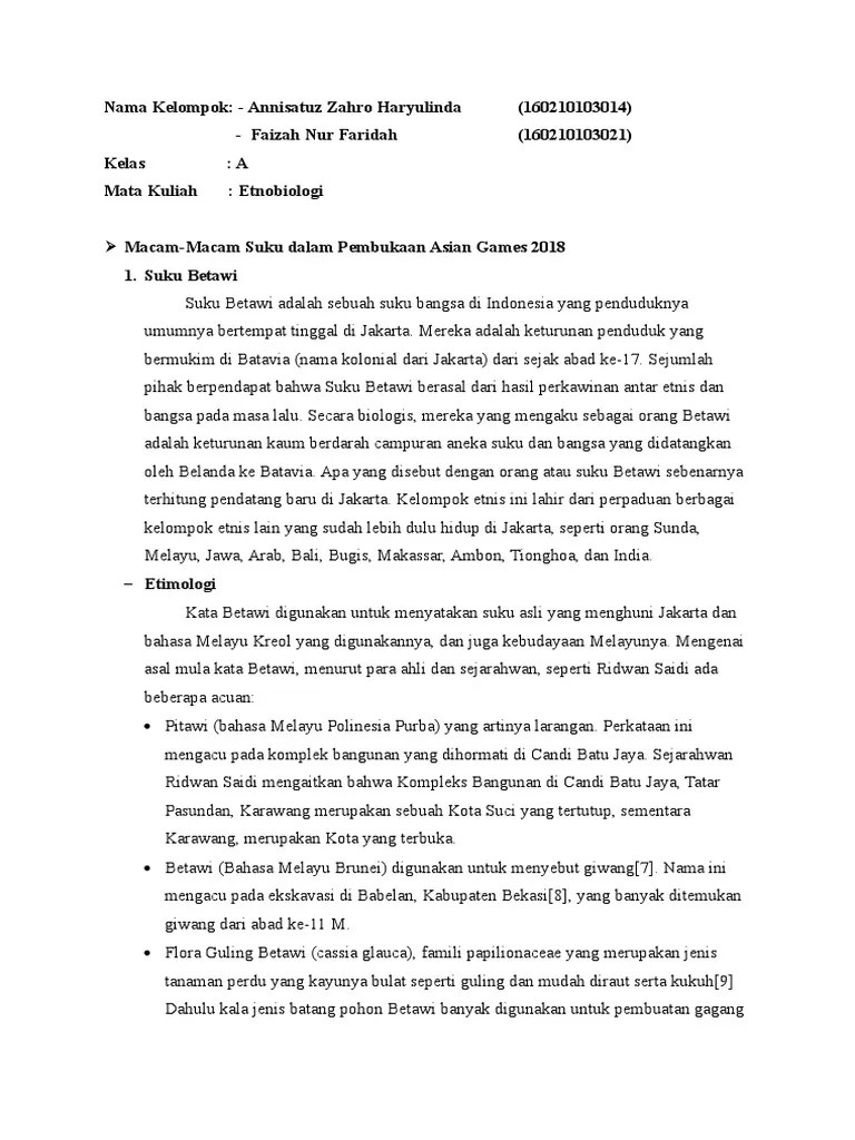 Macam-Macam Suku Di Indonesia | PDF