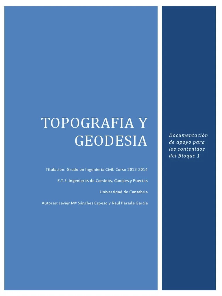 Topografia Y Geodesia | PDF | Geodesia | Topografía