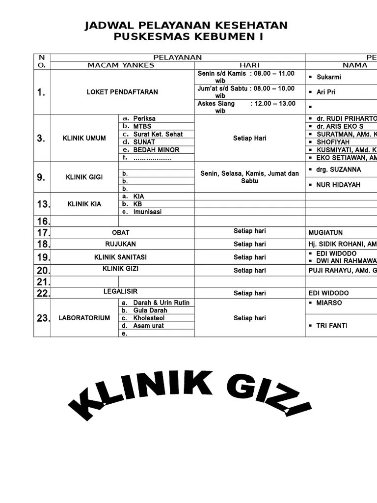 Jadwal Piket | PDF