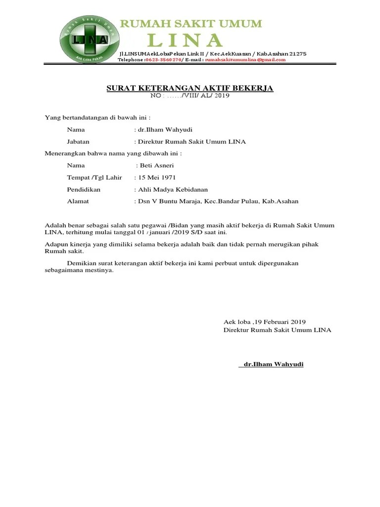 Adalah benar merupakan salah satu karyawan kami yang bekerja dari 01 juli 2007 hingga saat ini, dan telah menunjukkan prestasi, kinerja dan berprilaku yang . Contoh Surat Keterngan Pdf