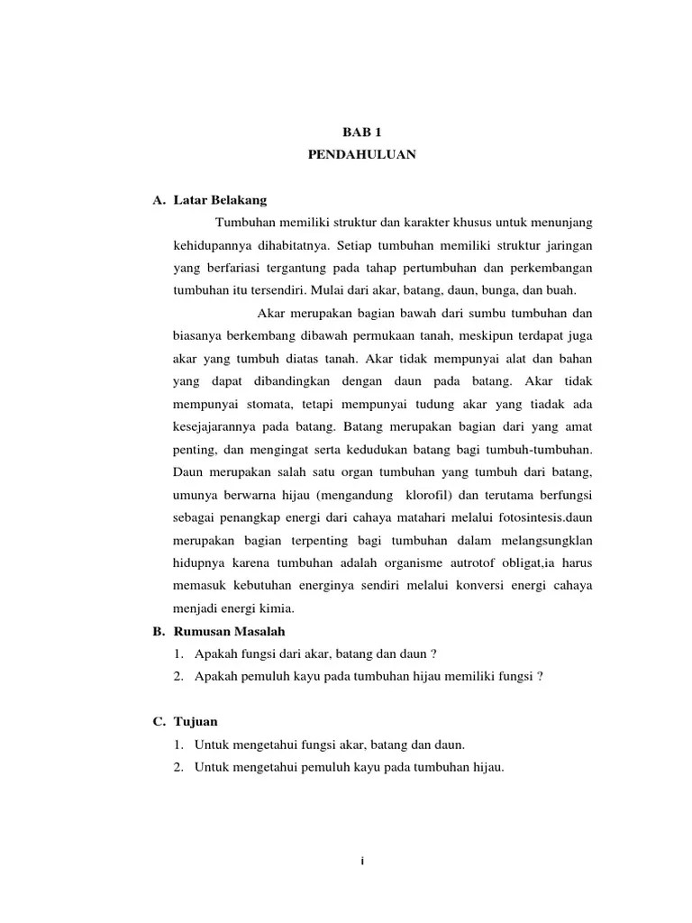 Makalah Ipa Tentang Tumbuhan - Contoh Makalah