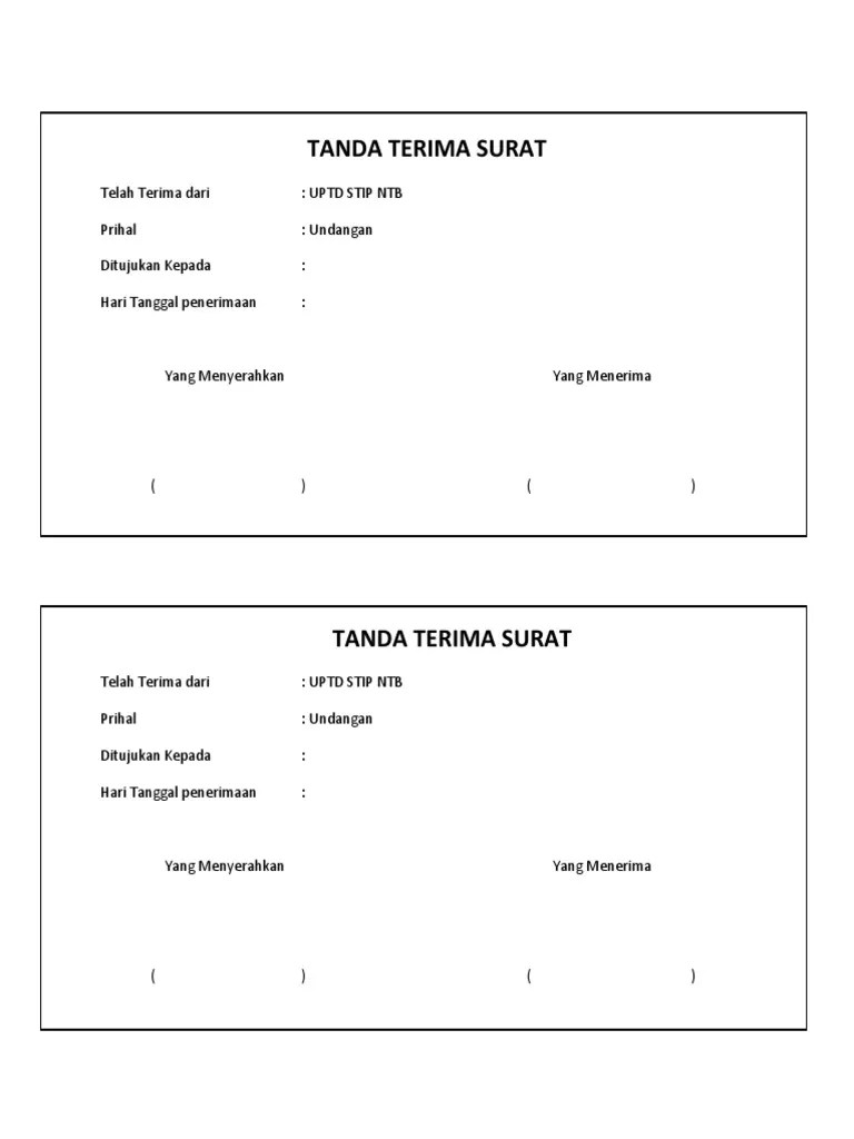 Contoh Surat Tanda Terima Invoice Nusagates 