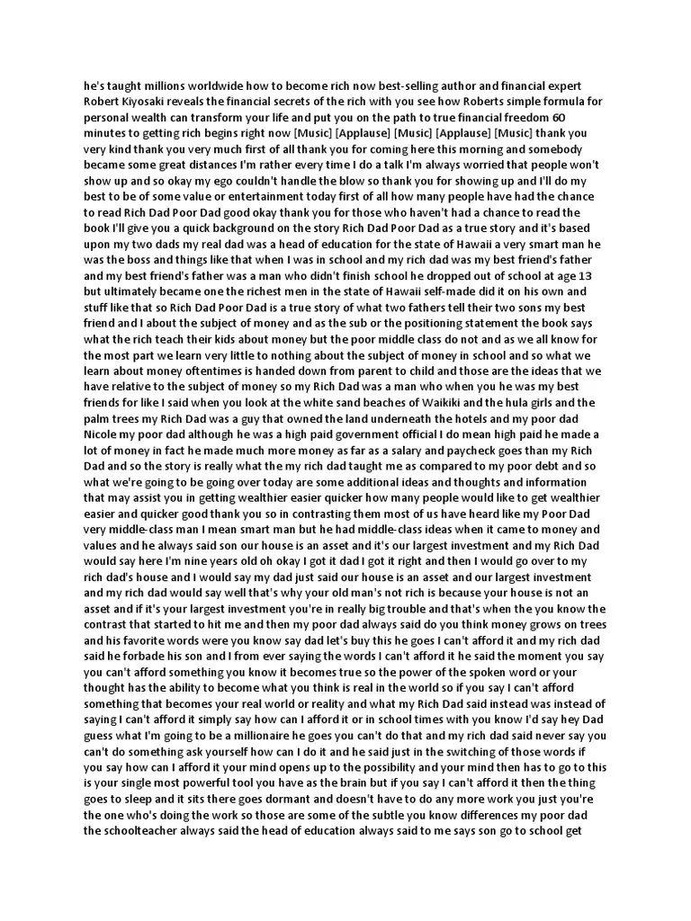 Robert Kiyosaki 60 Menit Jadi Kaya | PDF | Rich Dad | Stock Market