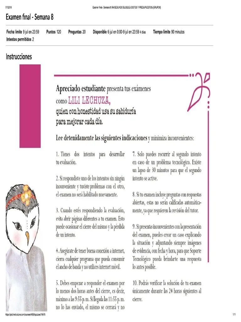 Examen Final - Semana 8 | PDF