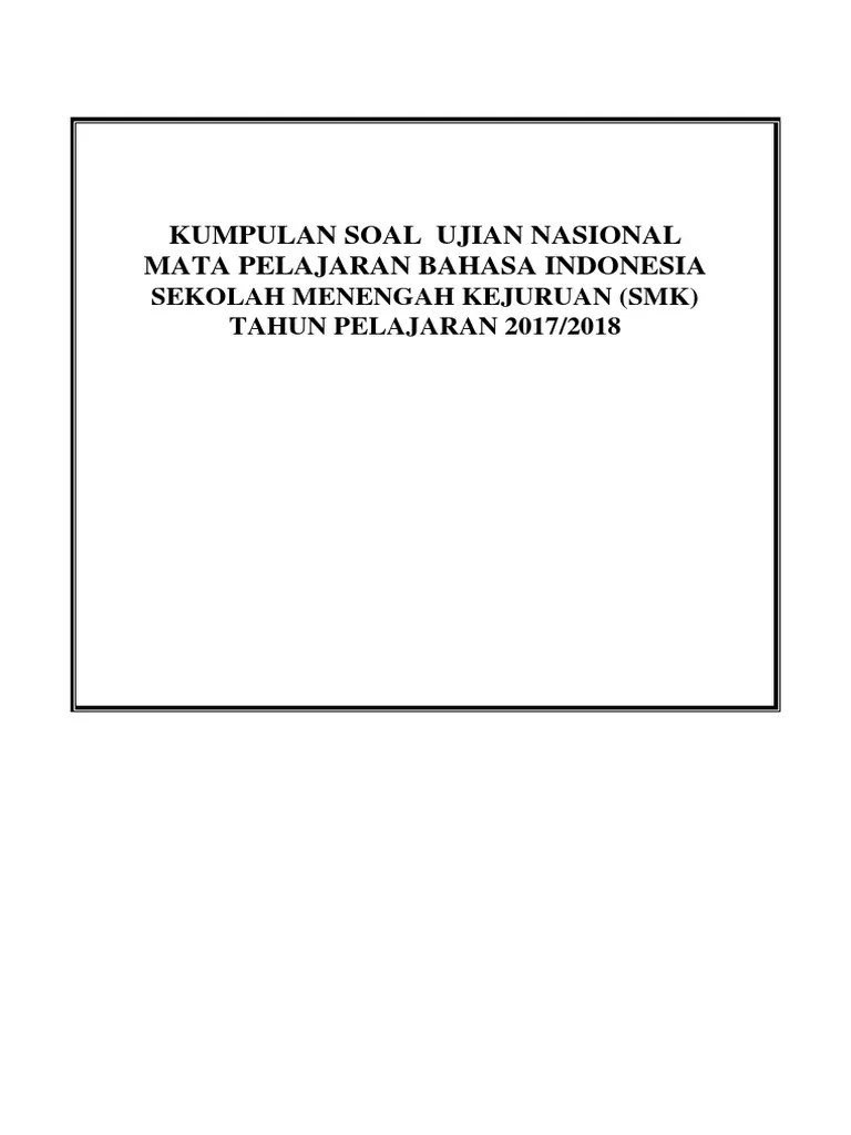 Karakteristik surat yang baik dapat terlihat dari desain, dan juga tentu formatnya yang akan memudahkan . Soal Soal Un Gab 20 Paket Siap Buplet Pdf