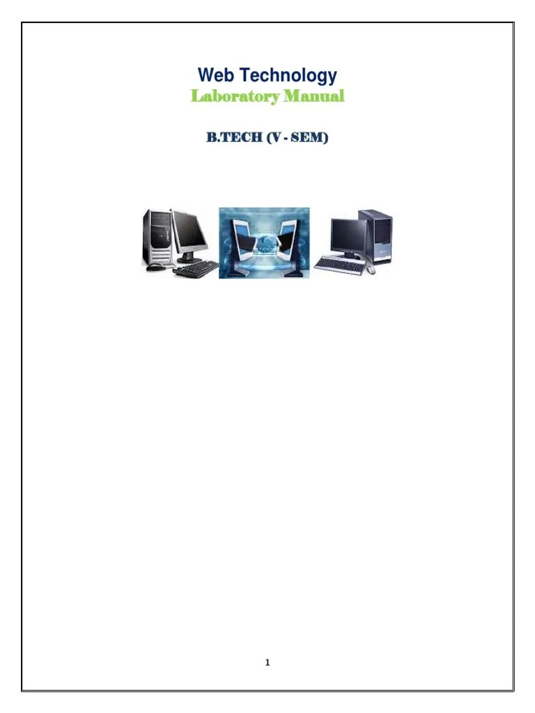 WT Lab Manual | PDF | Java Server Pages | World Wide Web