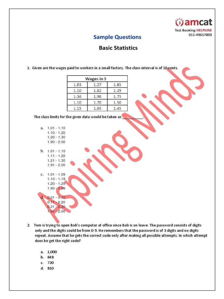 Basic Statistics PDF | Download Free PDF | Median | Mean