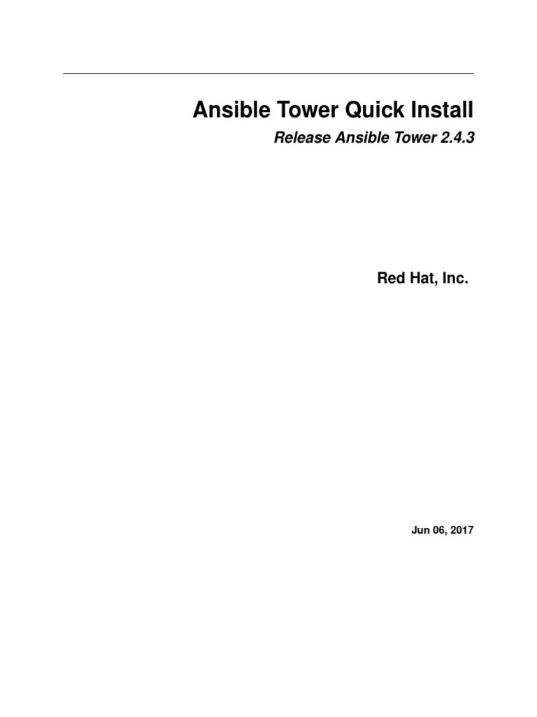 Ansible Tower Quick Install | PDF | Software | Free Software