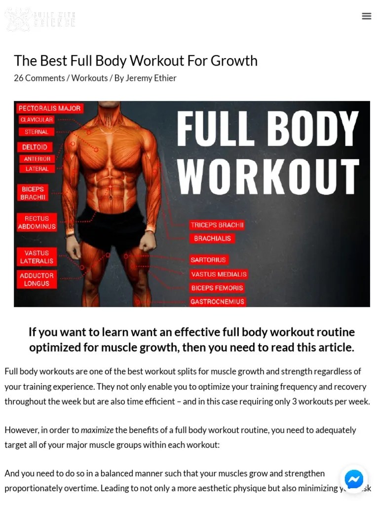 I'm normally more fond of free weights because they improve balance more. The Best Science Based Full Body Workout For Growth 11 Studies Physical Exercise Human Anatomy