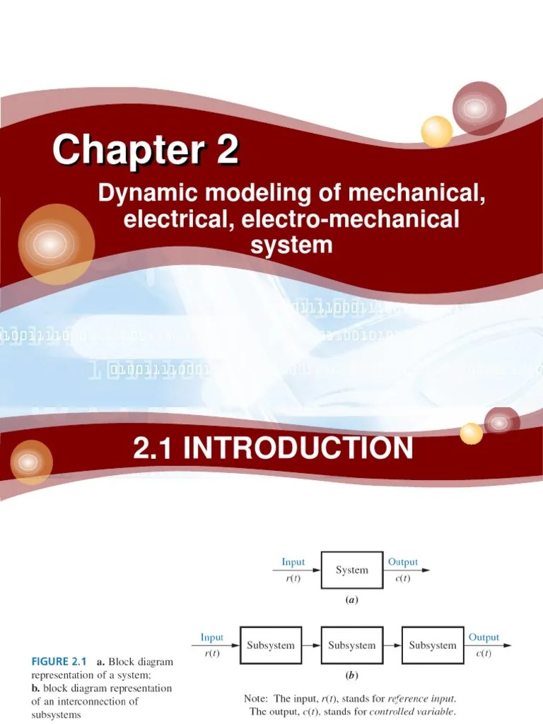 Dynamic Modeling Of Mechanical, Electrical, Electro-Mechanical System ...