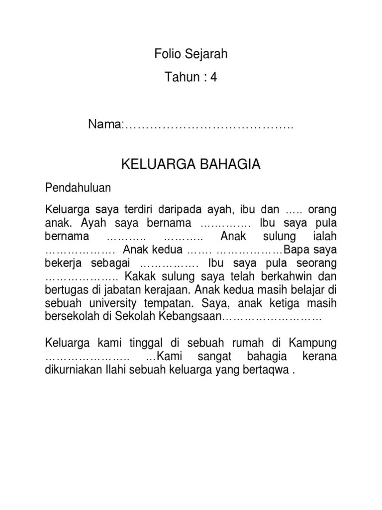 Kurikulum standard sekolah rendah (kssr) yang dilaksanakan. Dokumen Tips Folio Sejarah Tahun 4 Pdf