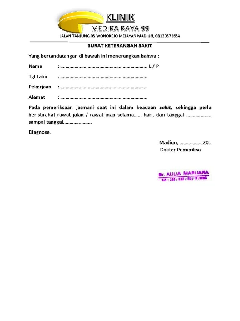 Format Surat Dokter Pdf - Contoh Surat Dokter Pdf Nusagates - Melampirkan surat keterangan dari dokter rumah sakit pemerintah/puskesmas yang menerangkan jenis dan derajat kedisabilitasannya (minimal menerangkan sesuai format surat keterangan pada lampiran i);
