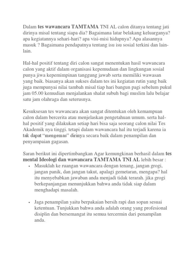 Test Mental Ideologi TNI | PDF