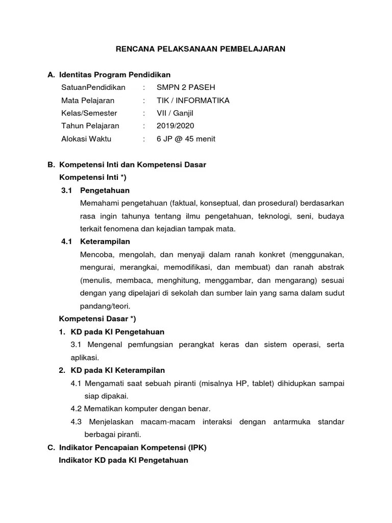 Materi tik kelas xii semester 2.pdf. Rpp Mata Pelajaran Tik Informatika Smp Kelas 7 Pdf