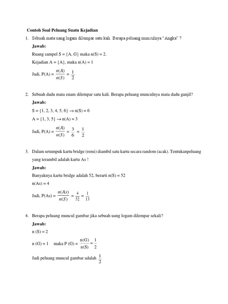 Nomor 28 Peluang Pada Pelemparan Uang Logam Pembahasan Soal Un Matematika Tahun 2015 Smk Tkp Contoh Soal dan Pembahasan.