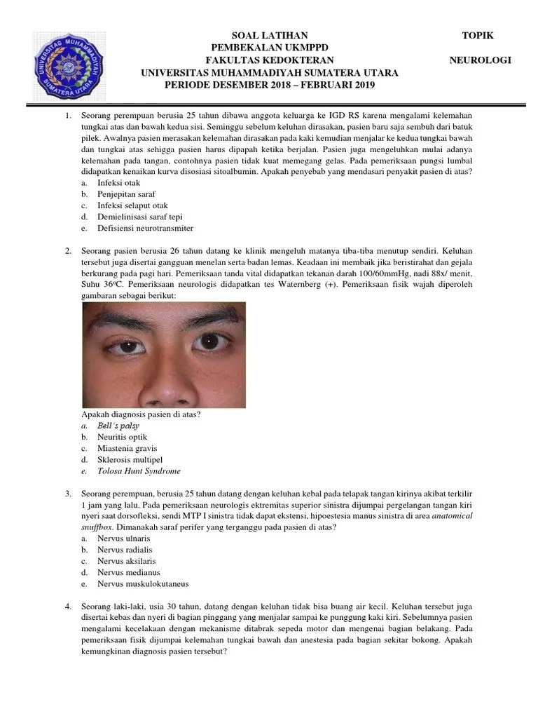 Soal Neurologi Batch Februari 2019 - PESERTA | PDF