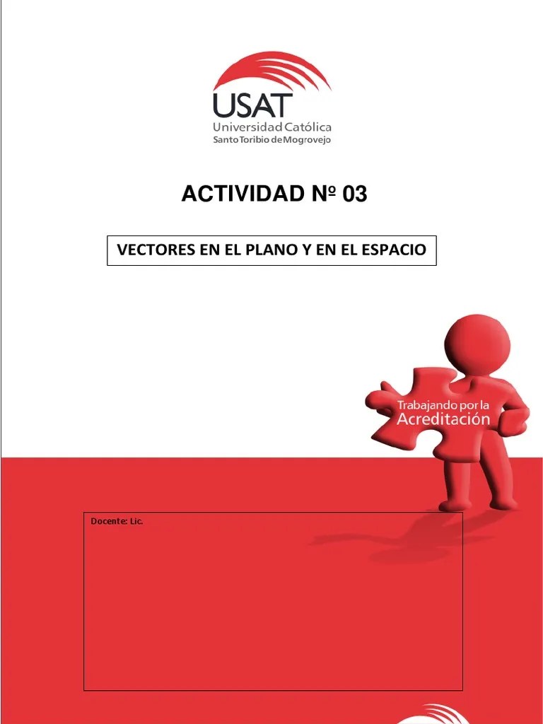 Actividad #03 Vectores En El Plano Y En El Espacio. | PDF | Vector Euclidiano | Sistema De ...
