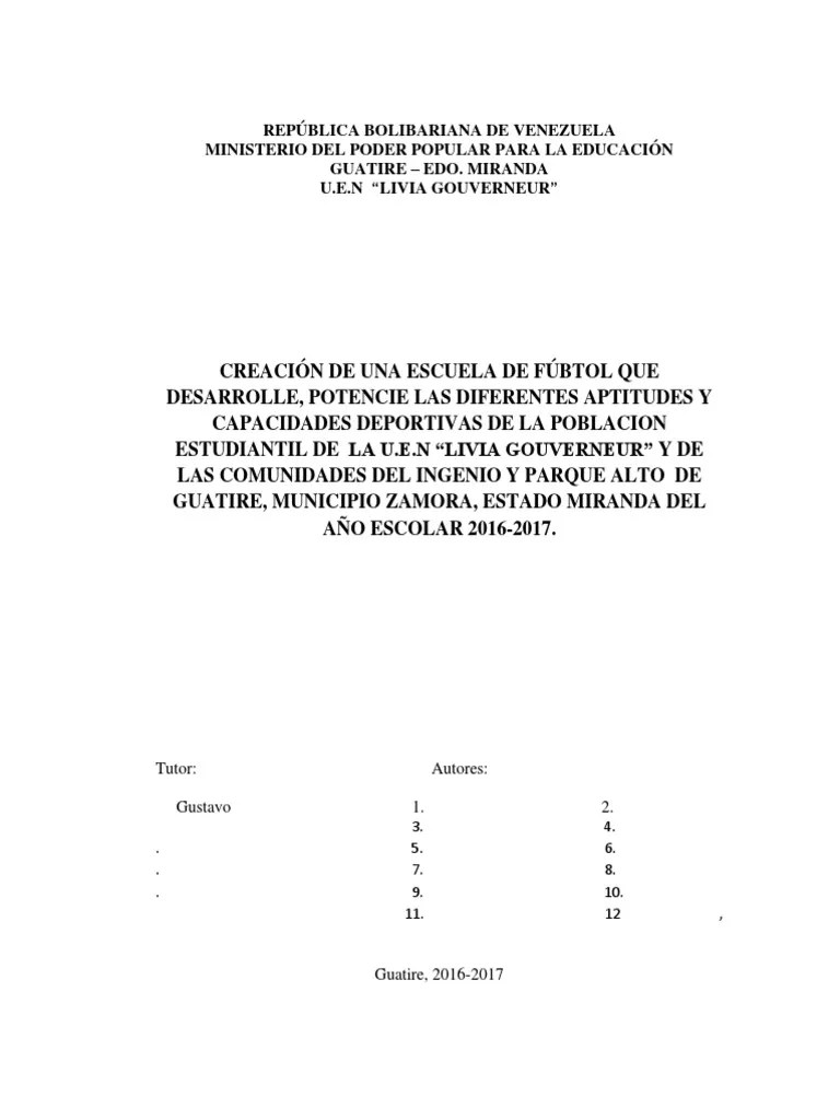 Proyecto Futbol | PDF | Asociación De Futbol | Deportes