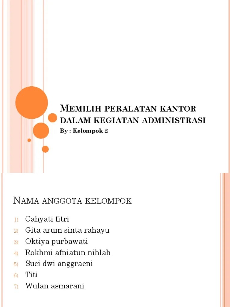 KD 3.8 Memilih Peralatan Kantor | PDF