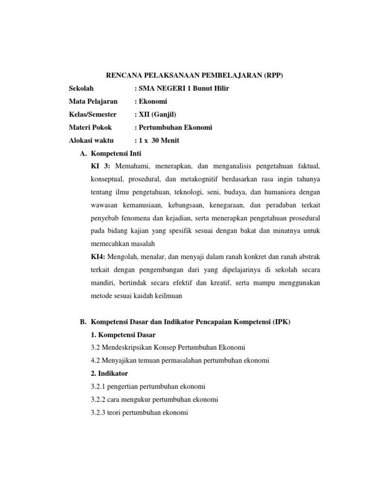 Pertumbuhan Ekonomi (RPP) | PDF