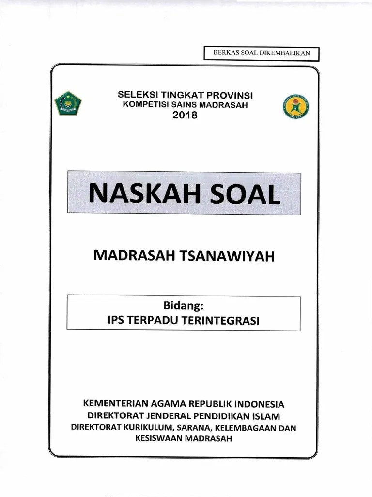Soal ksm biologi ma nasional 2018 | . Soal Ksm Ipa Mts 2019 Tingkat Provinsi Dan Pembahasannya Beinyu Com
