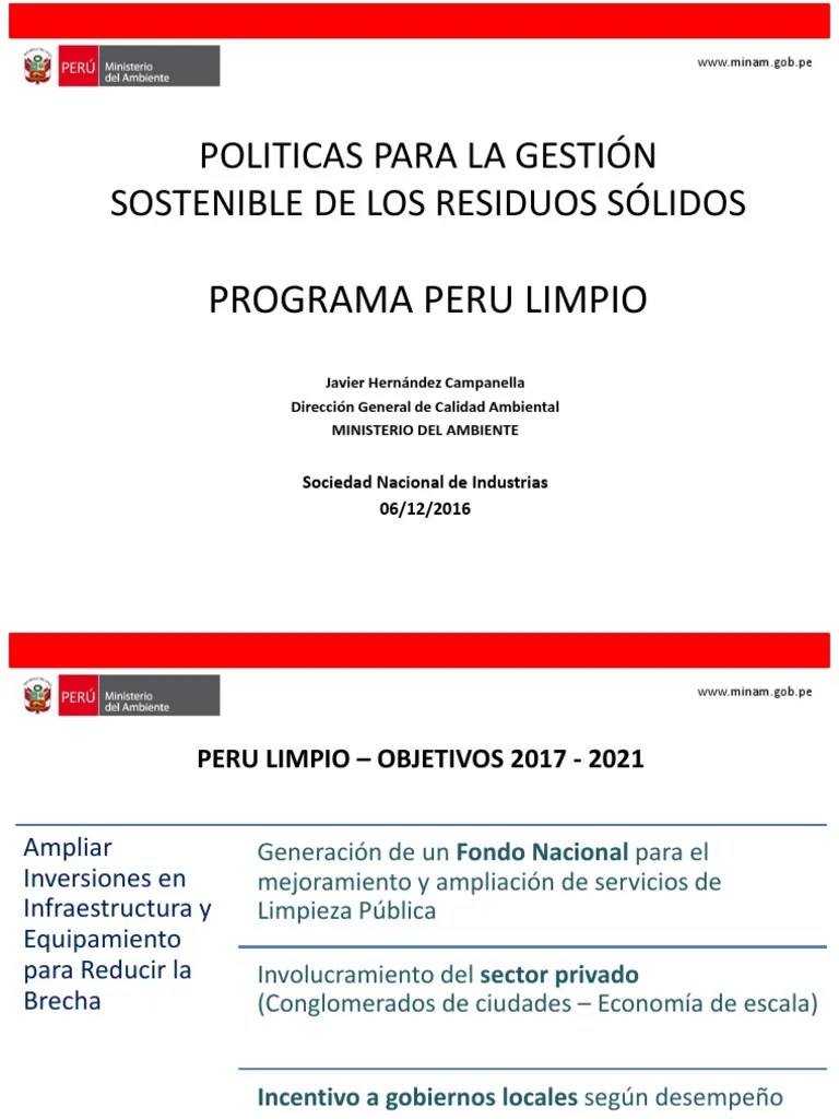 1 Diagnostico De Los Residuos Solidos En El Peru | PDF | Residuos ...