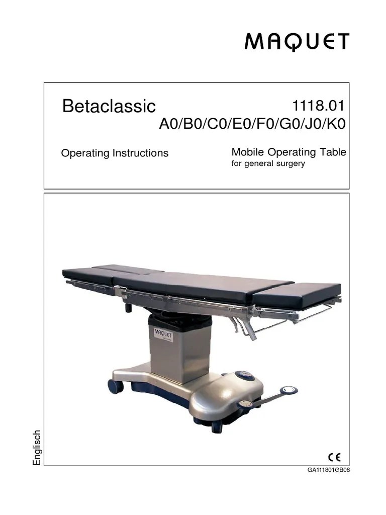 Mobile Operating Table Overview | PDF | Electrical Connector | Screw