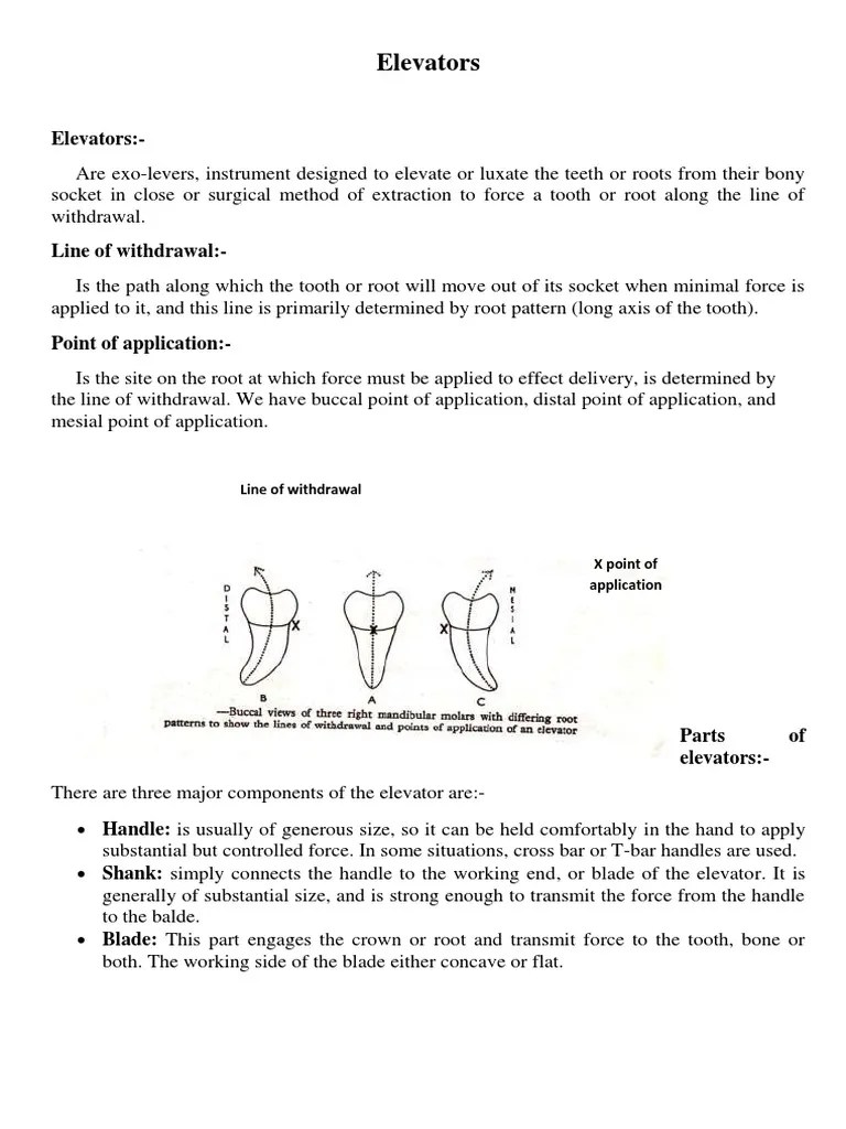 Elevators PDF | PDF | Tooth | Mouth