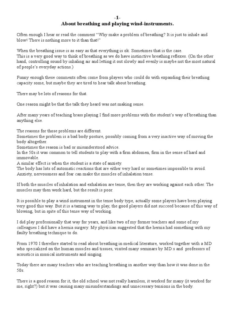 Breathing PDF | PDF | Breathing | Exhalation