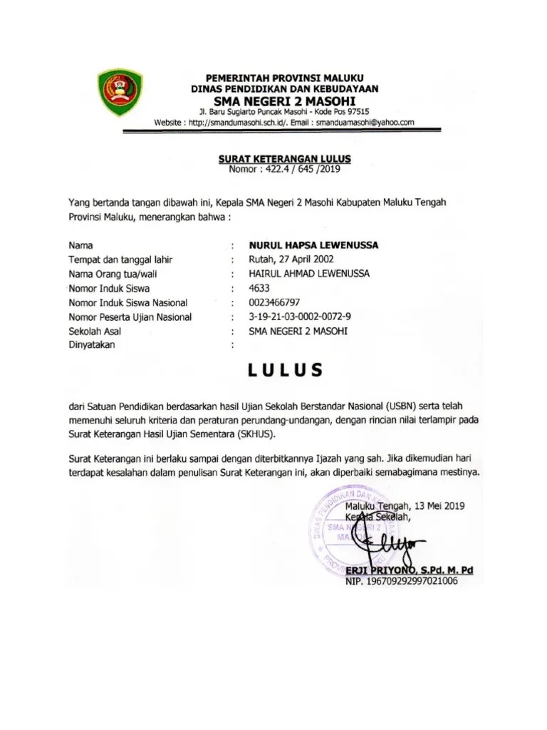 Ada tiga kecamatan yang terletak di pulau ambon (kecamatan leihitu, . Skl Nurul Lewenussa Pdf